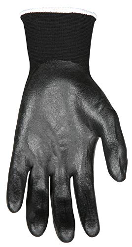 MCR Safety N9674L Ninja X Work Gloves 15 Gauge Nylon Lycra Shell Large Bi-Polymer Coated Palm & Fingertips