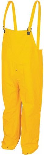 MCR Safety 200BPXL Classic PVC Polyester Bib Pants Yellow XL