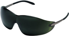 MCR Safety S21150 Blackjack Safety Glasses Chrome Metal Temple 5.0 Green Lens