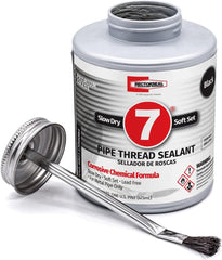 Rectorseal 17432 No. 7 Pipe Thread Sealant, 1 Pint Brush Top Can, Black