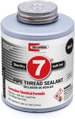 Rectorseal 17432 No. 7 Pipe Thread Sealant, 1 Pint Brush Top Can, Black