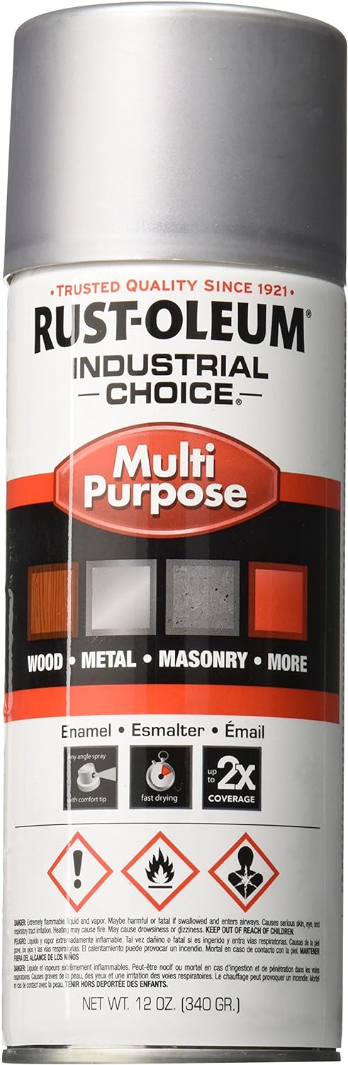 Rust-Oleum 1614830 Industrial Choice 12 oz Dull Aluminum Gloss Spray Paint