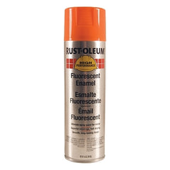 Rust-Oleum 2255838 High Performance V2100 System Rust Preventive Enamel Spray Paint 20 fl oz Container Fluorescent Orange 6-Pack