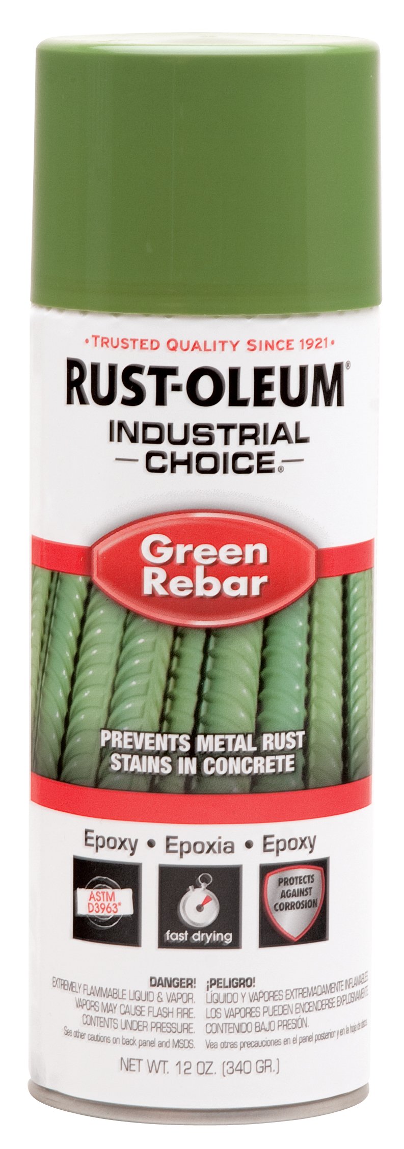 Rust-Oleum 261937 1600 System Epoxy Rebar Aerosol Green 16 oz Gloss Pack of 6