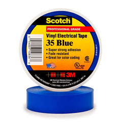 Scotch 7000006095 Vinyl Electrical Color Coding Tape 35 3/4 in x 66 ft Blue