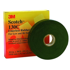 Scotch 7000006085 Linerless Rubber Splicing Tape 130C 30 ft x 3/4 in Black