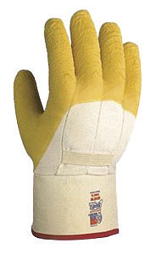 Showa 66NFW-10 Original Nitty Gritty Palm-Coated Rubber Gloves Large Yellow