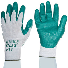 Showa 350XL-10 Atlas Fit Nitrile-Coated Glove X-Large Gray/Green