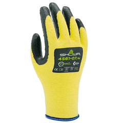 SHOWA 4561S-06 Foam Nitrile Palm Coated Flame and Cut Resistant Safety Gloves Small 12 Pair