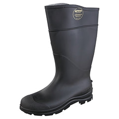 SERVUS 18821-090 CT Economy Knee Boots Steel Toe Size 9 16 in H PVC Black