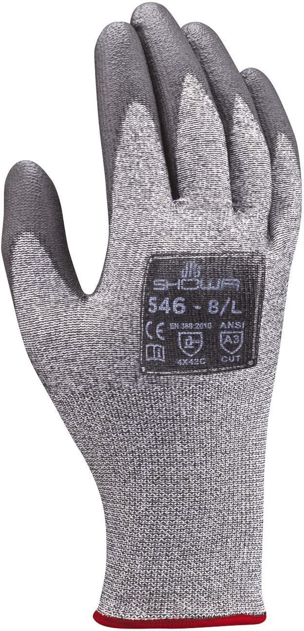 Showa 546XL-09 Cut Resistant Safety Glove with HPPE Liner and PU Foam Coating X-Large