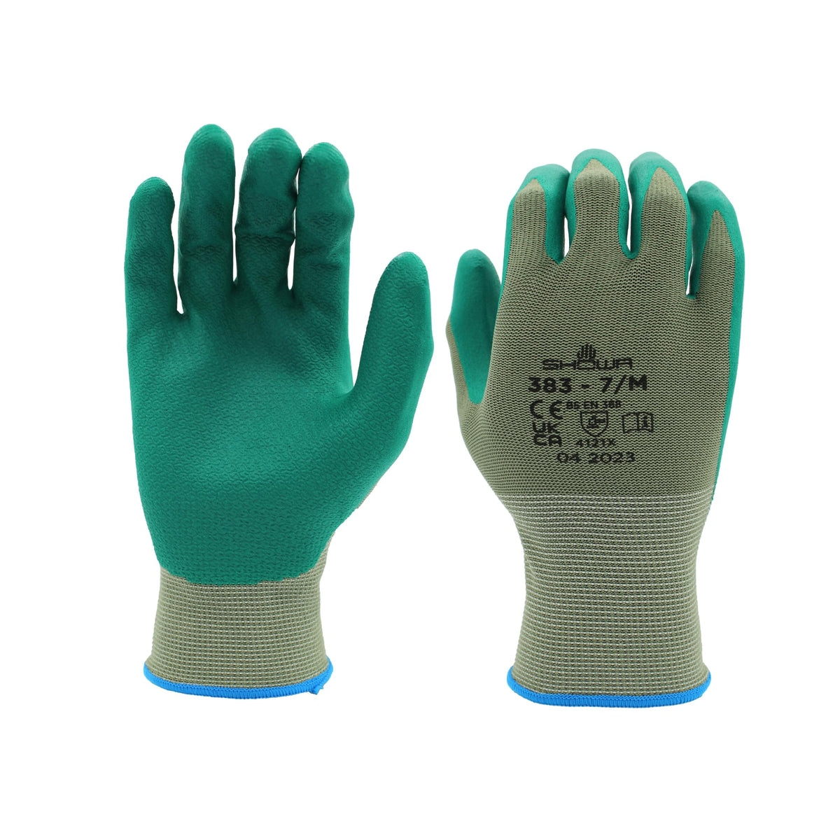 SHOWA 383XL-09 Biodegradable EBT Nitrile General Purpose Work Glove X-Large (Pack of 12 Pair) Green