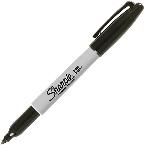 Sharpie 30001 Permanent Marker Fine Point 12-Pack Black