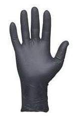 Showa 9700PFL N-Dex 9700 Series Disposable Nitrile Gloves, Large, Black