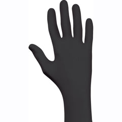 Showa 9700PFL N-Dex 9700 Series Disposable Nitrile Gloves, Large, Black