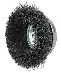 Weiler 13175 Crimped Wire Cup Brush 3-1/2 inches Steel Fill M10 x 1.25 Nut