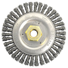 Weiler 79802 Dually 5 Root Pass Weld Cleaning Brush 020 Steel Wire Fill 5/8-11 UNC Double-Hex Nut