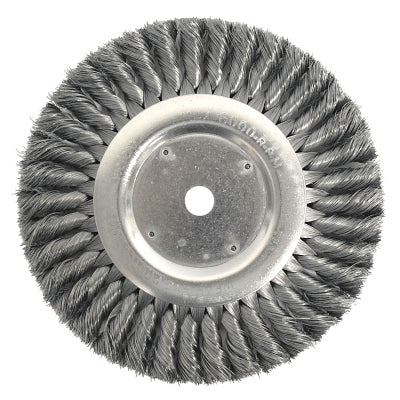 Weiler 8138 Standard Twist Knot Wire Wheel 0.014 in Steel Fill 3/4 in Arbor Hole