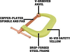 Wilton 20485 Spark-Duty C-Clamp 0-8 Inch Jaw Opening 4-1/2 Inch Throat Depth