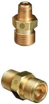 Western Enterprises B-53 Male NPT Outlet Adaptor for Manifold Pipelines, Brass, Oxygen, 3/4 in NPT