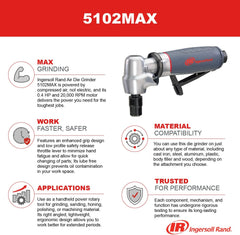 Ingersoll Rand 5102MAX Air Die Grinder Right Angle 0.4 HP 20000 RPM Grey