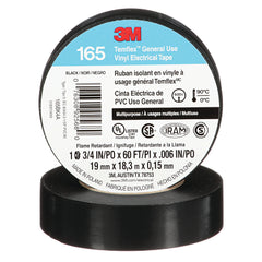 3M 7100169254 Temflex Vinyl Electrical Tape 165 60 ft x 3/4 in Black