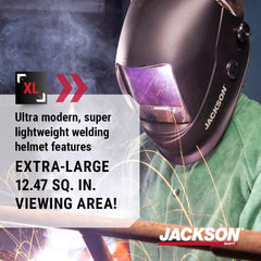 Jackson Safety 46250 TRANSLIGHT 555+ Auto Darkening Welding Helmet 3.86 x 3.23 Viewing Area