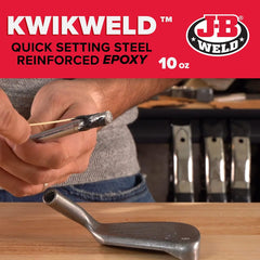 J-B Weld 8271 KwikWeld Professional Size Steel Reinforced Epoxy Twin Pack - 10 oz