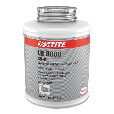 Loctite 160796 LB 8008 C5-A Copper Based Anti-Seize Lubricant 1 lb Brush Top Can