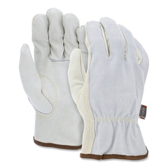 MCR Safety 32057L Select Grain Cow Leather Drivers Gloves Large Beige