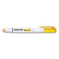 Markal 61127 Quik Stik Mini Solid Paint Marker Yellow Pack of 12