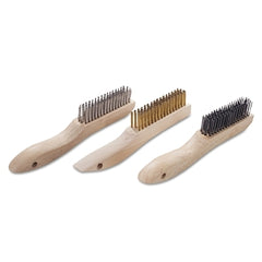 Magnolia Brush 4-SB Wire Scratch Brush Tempered Brass Bristles 10 Inches x 1 Inch (Case of 12)