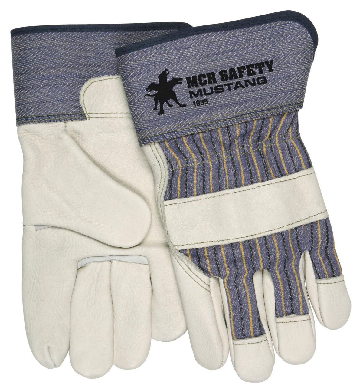 MCR Safety 1935XL Mustang Premium Grade Leather Palm Gloves XL