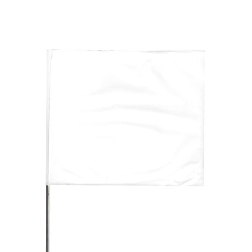 Presco 4530W Stake Flags PVC White 30 inches 100 Pack