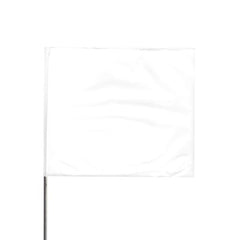 Presco 4530W Stake Flags PVC White 30 inches 100 Pack