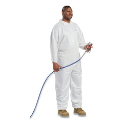 PIP 3602/3XL Posi-Wear BA Microporous Disposable Coveralls with Elastic Wrist and Ankle White 3X-Large