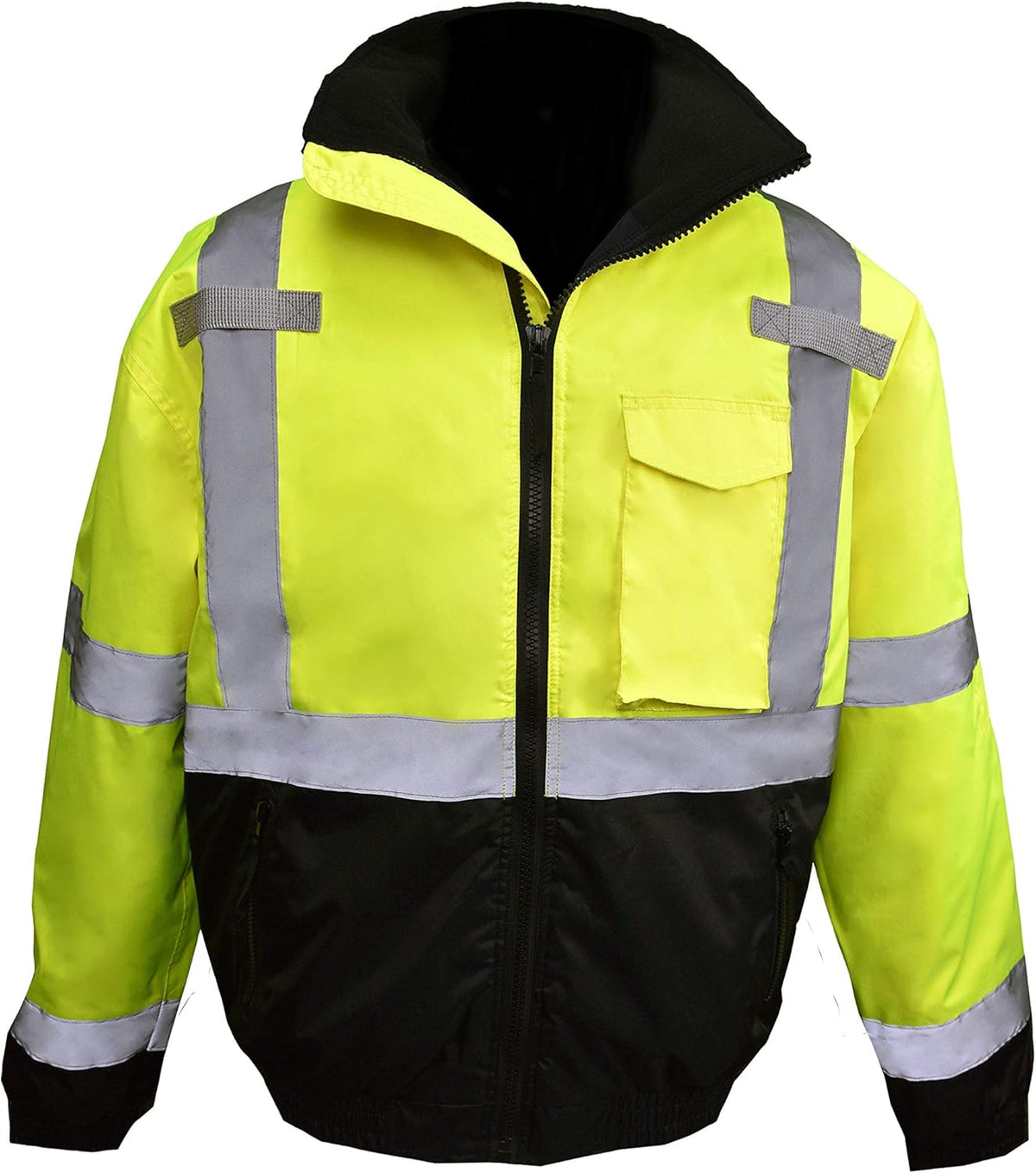 Radians SJ11QB-3ZGS-3X High Visibility Bomber Jacket with Built-in Quilted Liner