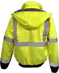 Radians SJ11QB-3ZGS-3X High Visibility Bomber Jacket with Built-in Quilted Liner