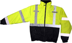 Radians SJ11QB-3ZGS-3X High Visibility Bomber Jacket with Built-in Quilted Liner