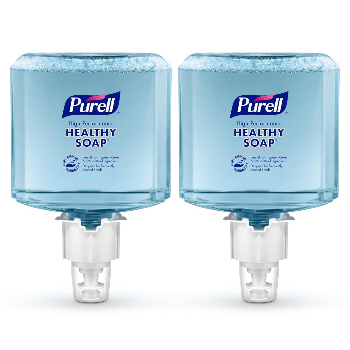 Purell 5085-02 Brand Clean Release Technology Healthy Soap High Performance Foam Fragrance Free 1200 mL Refill for Purell ES4 Manual Soap Dispenser Pack of 2