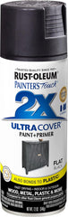 Rust-Oleum 334020 Painter's Touch 2X Ultra Cover Spray Paint 12 oz Flat Black