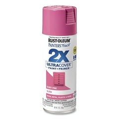 Rust-Oleum 334025 Painter's Touch 2X Ultra Cover Gloss Spray Paints + Primer 12 oz Aerosol Can Berry Pink