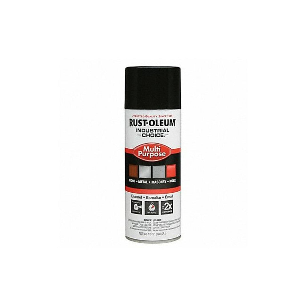 Rust-Oleum 1679830V 1600 Multi-Purpose Gloss Black Gloss 12 oz. Spray