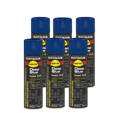 Rust-Oleum V2125838 High Performance V2100 System Rust Preventive Enamel Spray Paint 20 Ounce Deep Blue 6 Pack