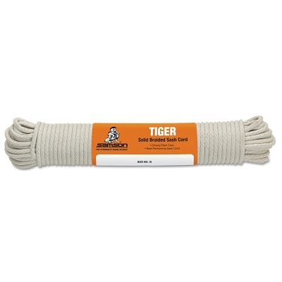 Samson Rope 4020001060 Tiger Sash Cord 450 lb Capacity 100 ft 5/16 in dia Cotton White