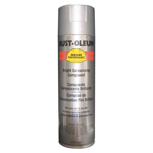 Rust-Oleum V2117838 High Performance V2100 System Bright Galvanizing Compound Aerosol 20 oz Can - Lot of 6