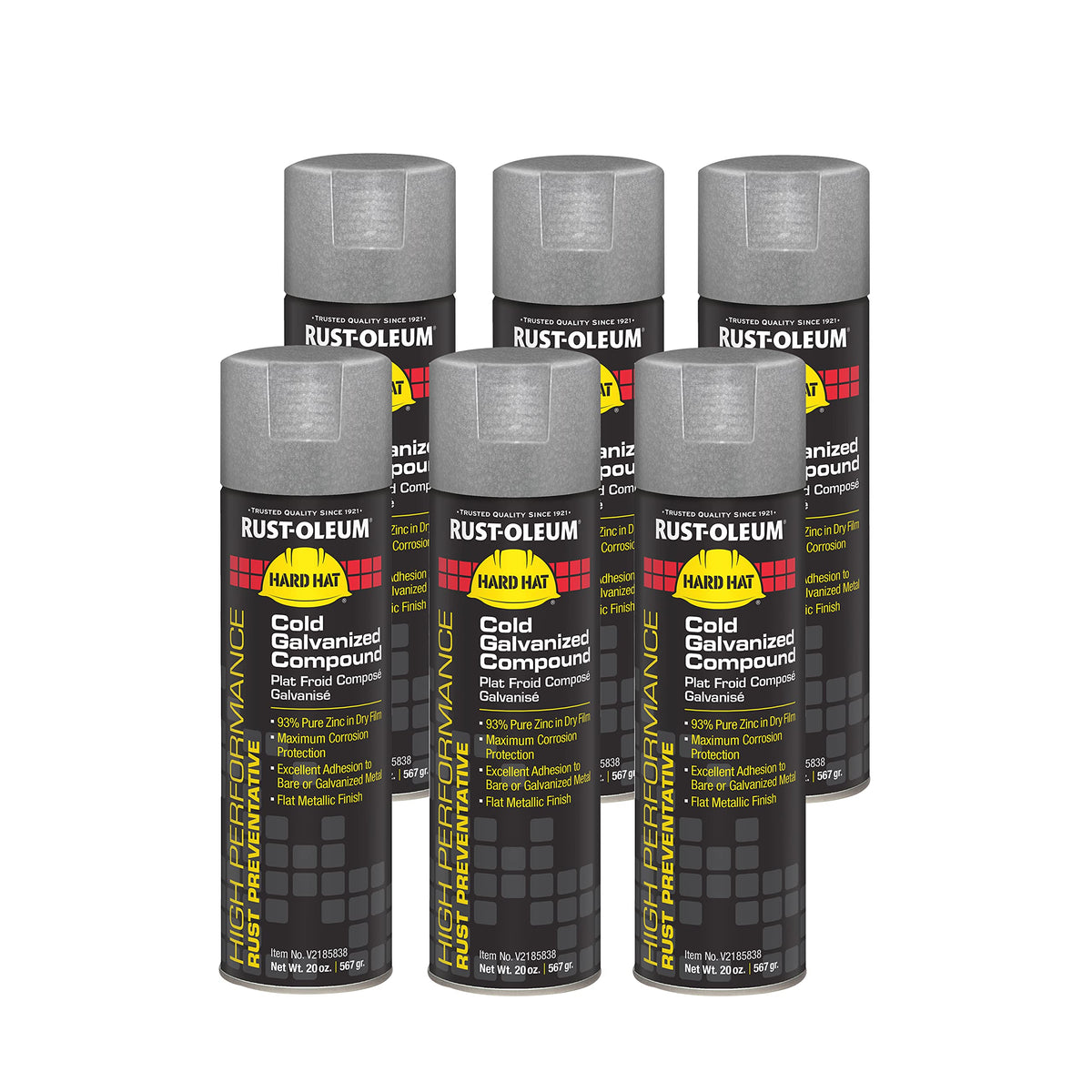 Rust-Oleum V2185838 High Performance V2100 System Cold Galvanizing Compound Spray 20 oz Aerosol Can