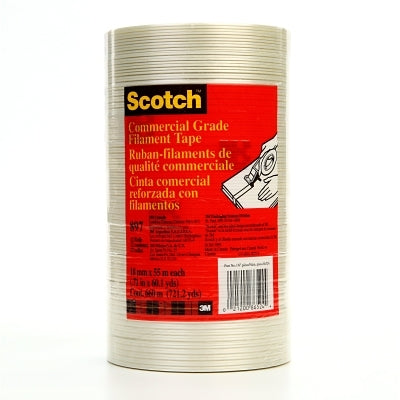 3M 7000123441 Scotch Commercial Grade Filament Tape 18 mm x 55 m 6 mil