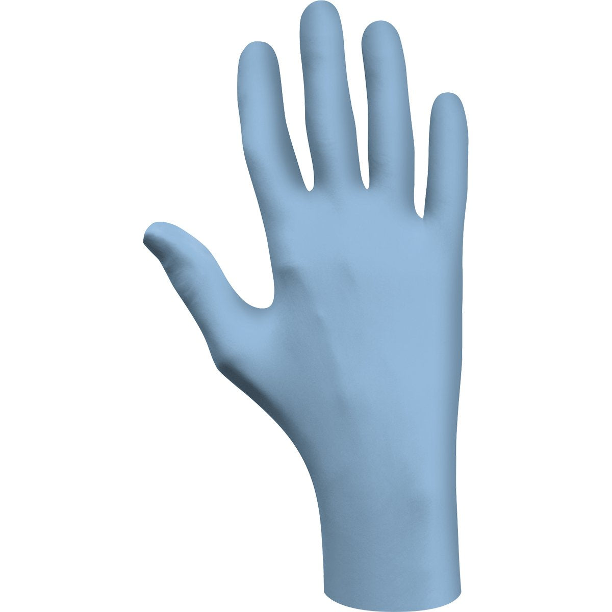 SHOWA 7500PFM Nitrile Disposable Gloves Rolled Cuff Medium Blue