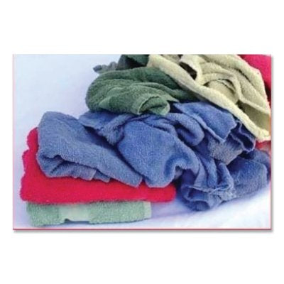 Sooner Wiping Rags 114-25 Wiping Rag Assorted Colors Terry Towel 25 lb/CT